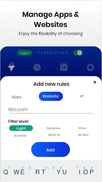 Netspark Real-time filter screenshot